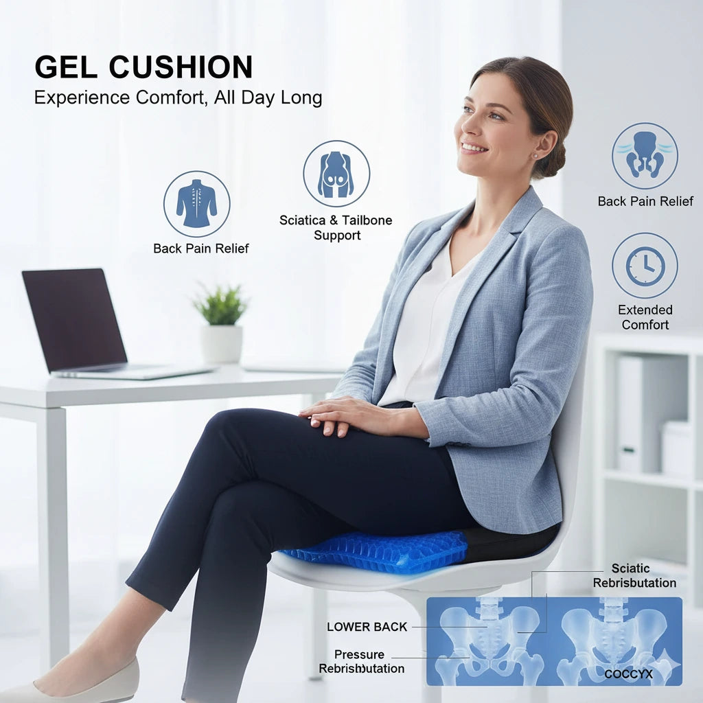 Orthopedic™ Gel Cushion – Instant Back & Hip Relief