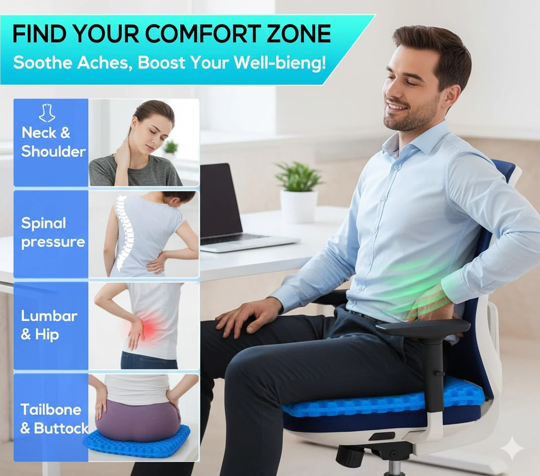 Orthopedic™ Gel Cushion – Instant Back & Hip Relief
