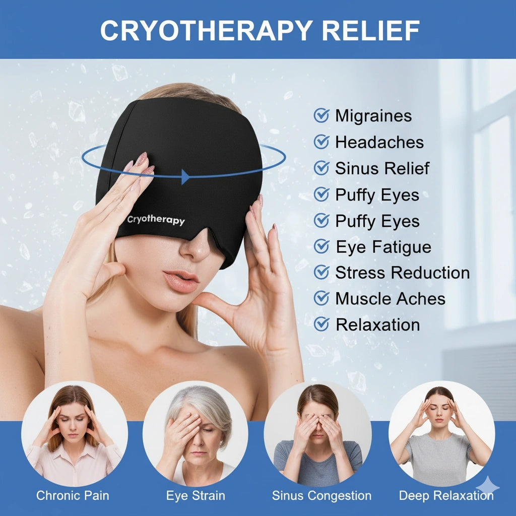 Cryotherapy™ Relief Cap For Migraines, Tension & Stress