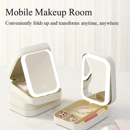 RadiantCase™ Compact Makeup Vanity With LED Mirror - Glam On The Go