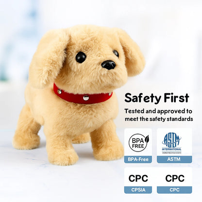 CuddlePup™ Electronic Interactive Plush Puppy Toy – Walks, Barks, Wags
