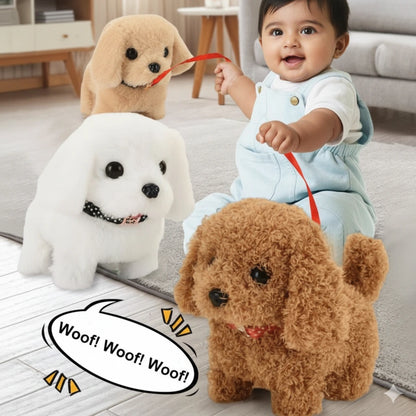 CuddlePup™ Electronic Interactive Plush Puppy Toy – Walks, Barks, Wags