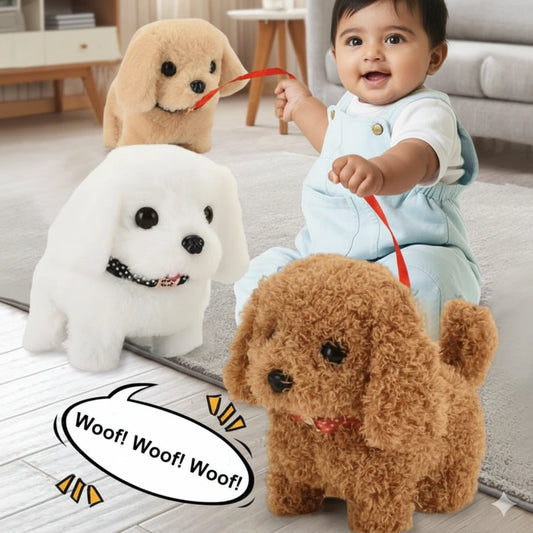 CuddlePup™ Electronic Interactive Plush Puppy Toy – Walks, Barks, Wags