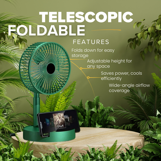 Rechargeable Telescopic Foldable Fan