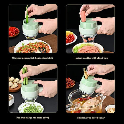 4 in 1 Portable Electric Vegetable Cutter Set